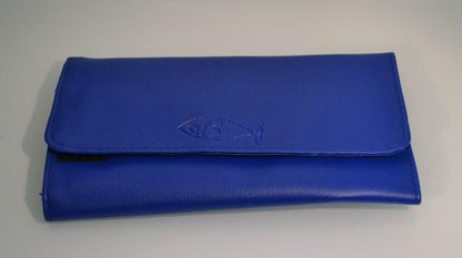 6 Pocket Scissor Wallet in blue