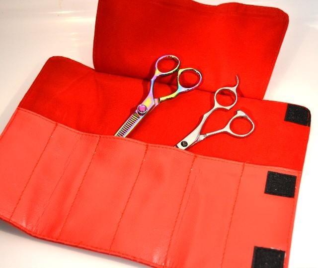 6 Pocket Scissor Wallet in red
