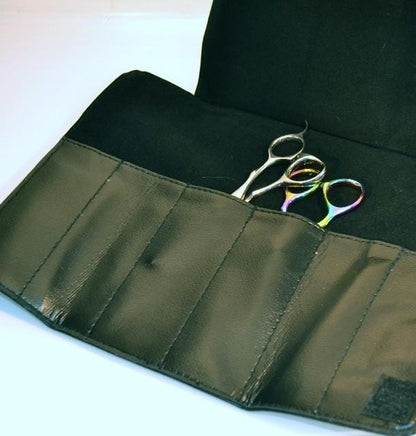 6 Pocket Scissor Wallet - Open green 