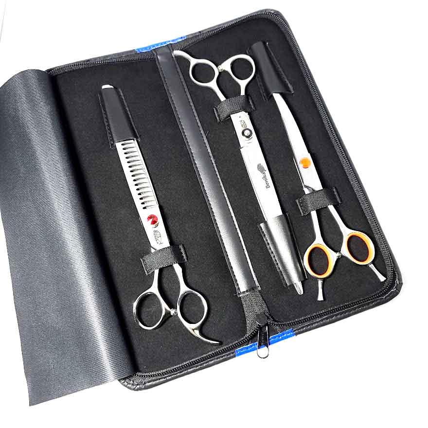 Opened Long Shear Case for 3 Shears
